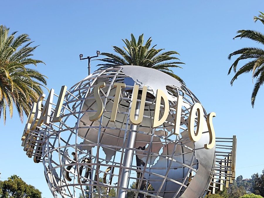 The Universal Studios globe in Hollywood